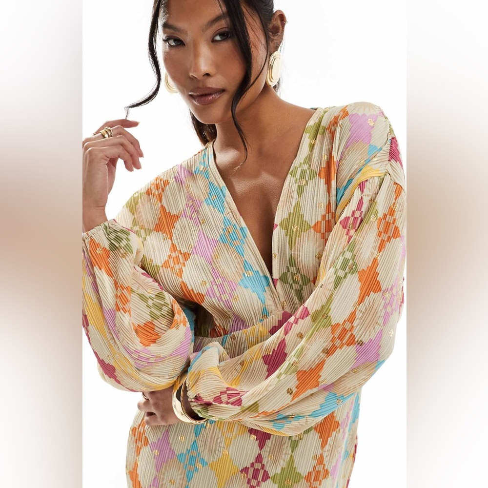NWT ‘Never Fully Dressed’ Maxi Dress Geo Print Sz 0 Petite